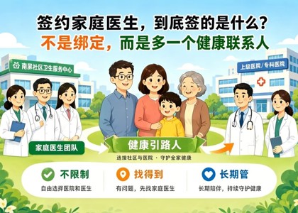 免费签约家庭医生，5项福利等你来享！