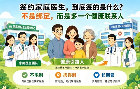 免费签约家庭医生，5项福利等你来享！